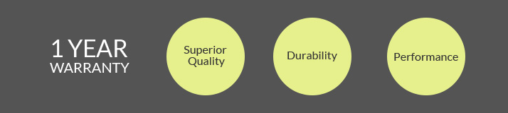 1 year warranty - Superior Quality/Durability/Performance